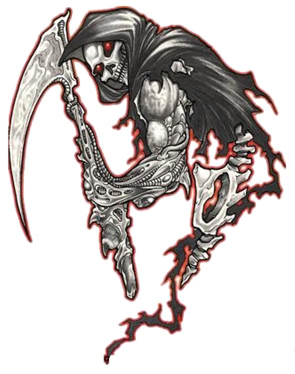 Awesome Grim Reaper Death Tattoo Design