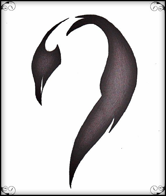 Black And White Tribal Penguin Tattoo Design