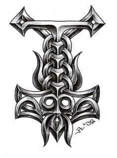 Celtic Viking Anchor Tattoo Design