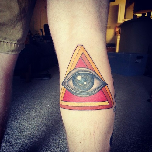 Classic Illuminati Eye Tattoo Design For Arm By Dean Denney