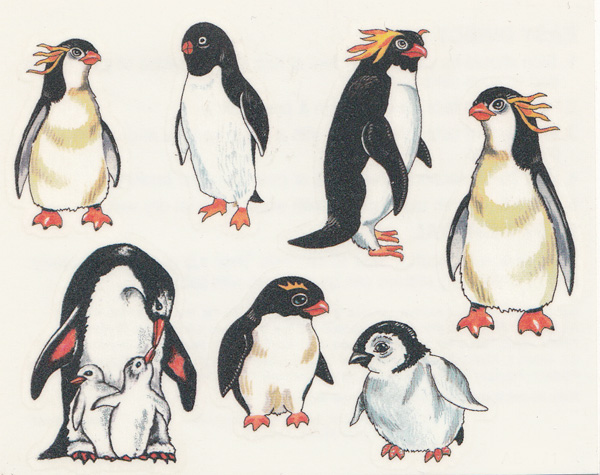 Colorful Penguin Tattoo Designs
