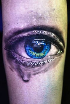 Crying Eye Tattoo Design For Forearm