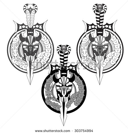 Dagger Viking Tattoo Design