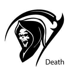 Death - Grim Reaper Tattoo Stencil