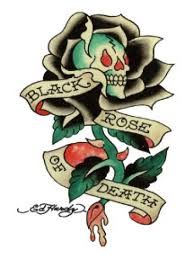 Death Skull With Banner Tattoo Design