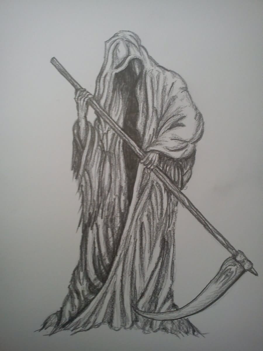 Grim Reaper Death Tattoo Design By Mathilde M. Kanberg.