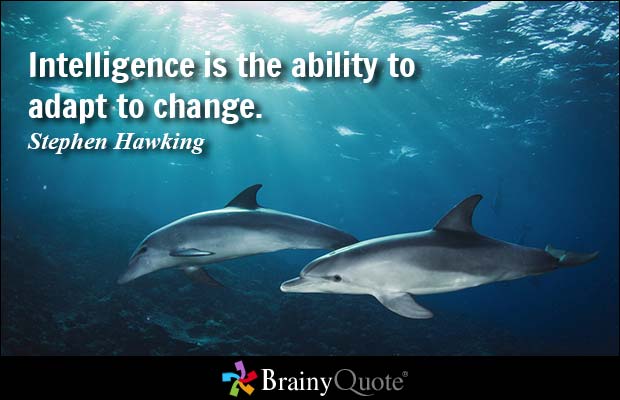 Intelligence Is The Ability To Adapt To Change  - Stephen Hawking