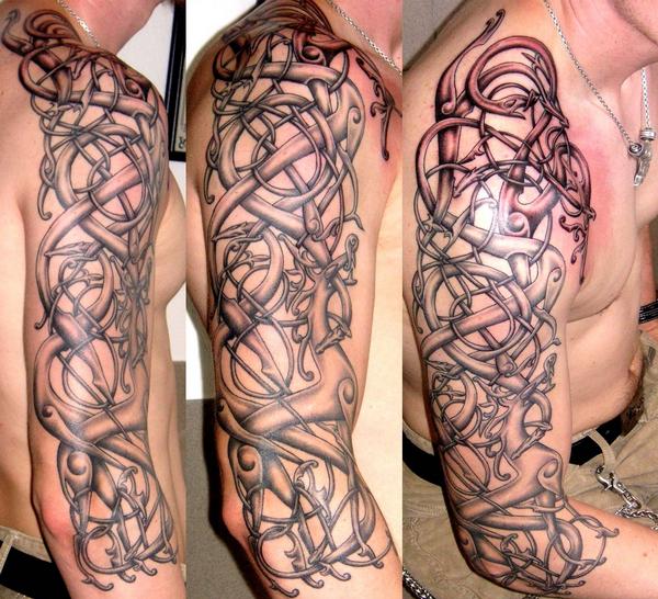 Man Right Sleeve Viking Tattoo