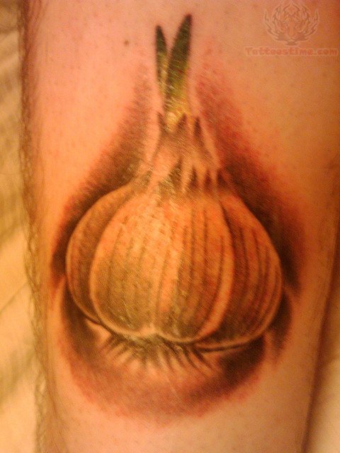 Nice Garlic Tattoo Design