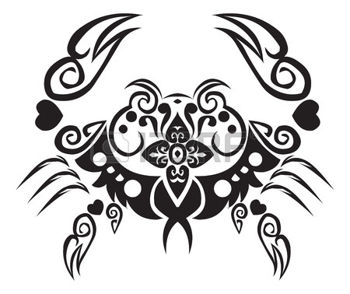 Nice Tribal Black Crab Tattoo Design