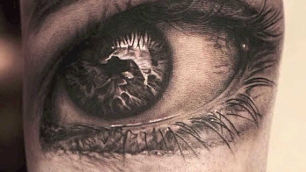 Realistic 3D Eye Tattoo Design For Forearm