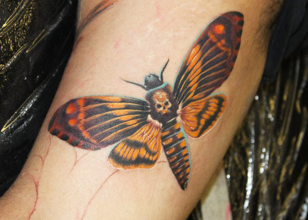 Realistic Insect Tattoo Design For Half Sleeve