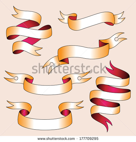 Six Scroll Ribbon Tattoo Design