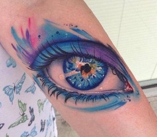 Watercolor Eye Tattoo Design For Arm By Mike Shultz