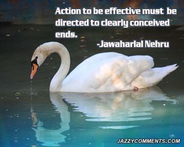 Action to be effective must be directed to clearly conceived ends. - Jawaharlal Nehru