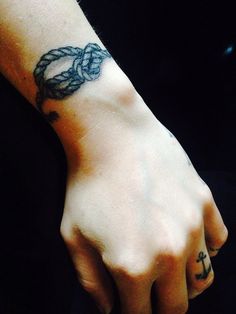Amazing Sailor Knot Tattoo On Wrist