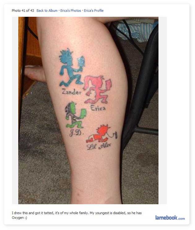 Awesome Colorful Four ICP Logo Tattoo On Leg