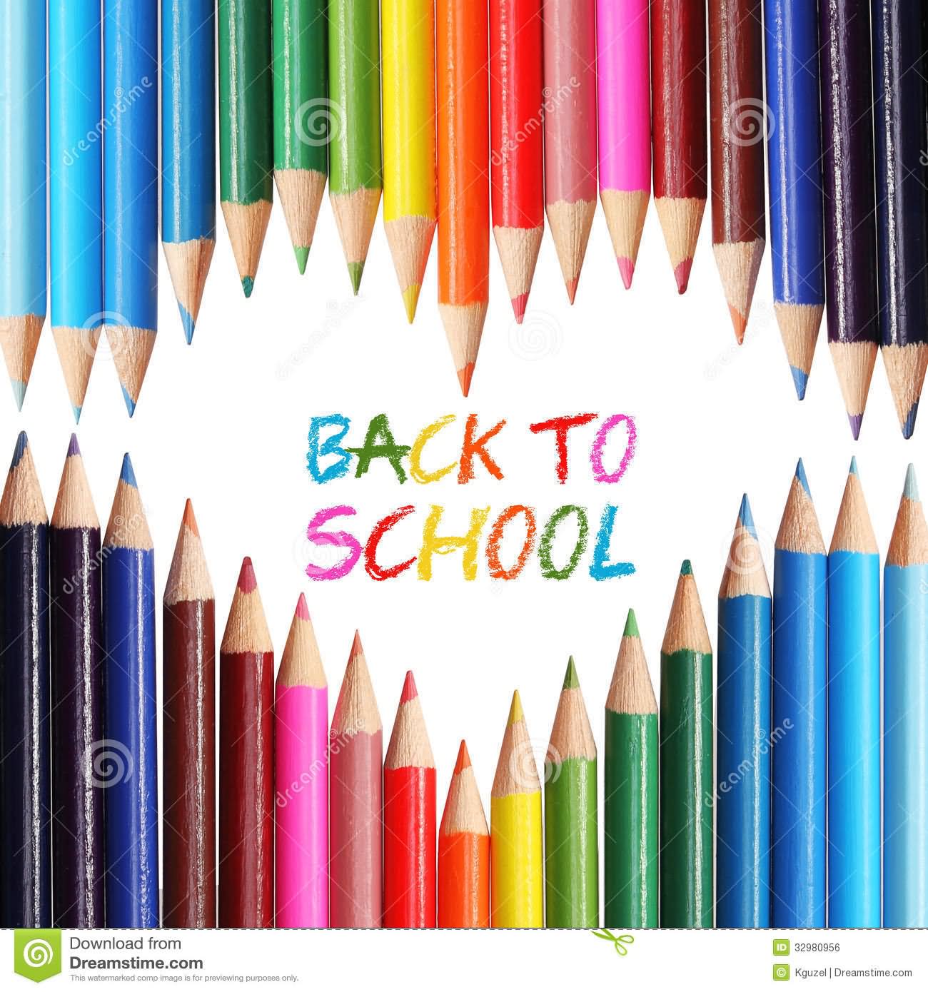 Back To School Colorful Pencils