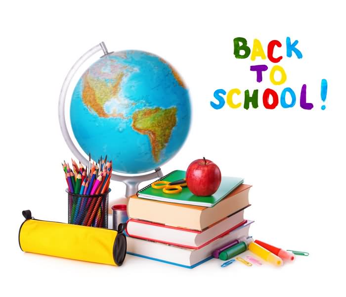 Back To School Earth Globe Books And Apple