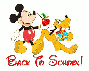 Back To School Micky Mouse And Pluto Glitter