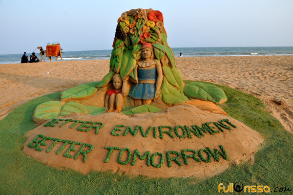 Better Environment Better Tomorrow Beautiful Sand Art On World Environment Day