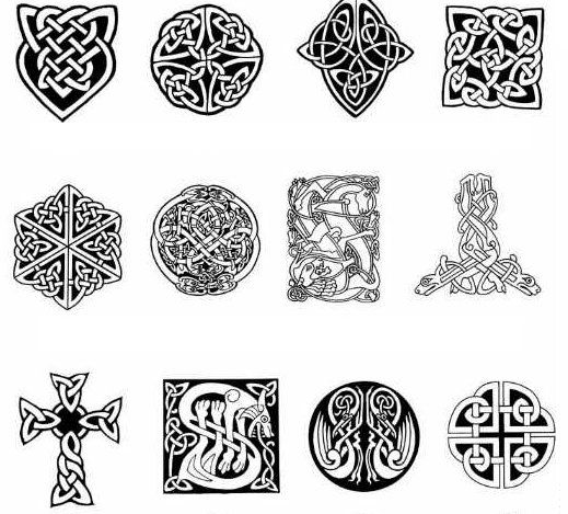 Black Celtic knot Tattoo Flash