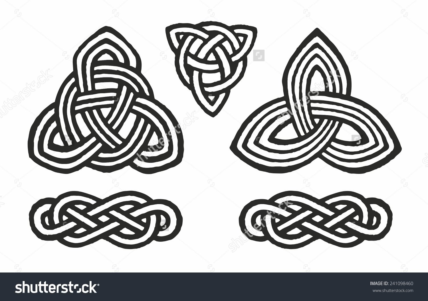 Black Outline Celtic Knot Tattoo Flash