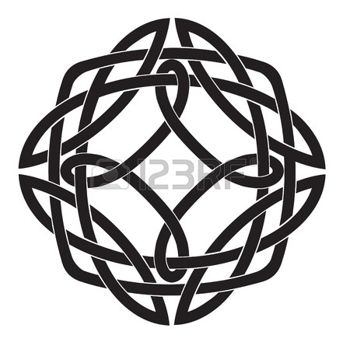 Black Square Celtic Knot Tattoo Design