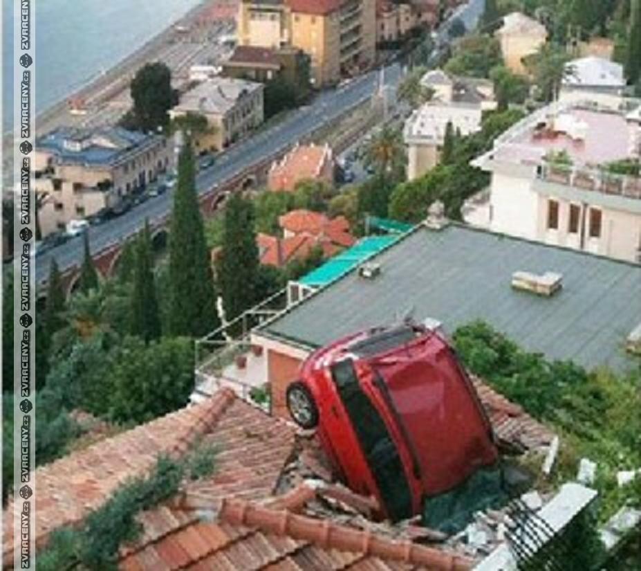 Car Fallen On Home Terrace Funny Picture For Whatsapp