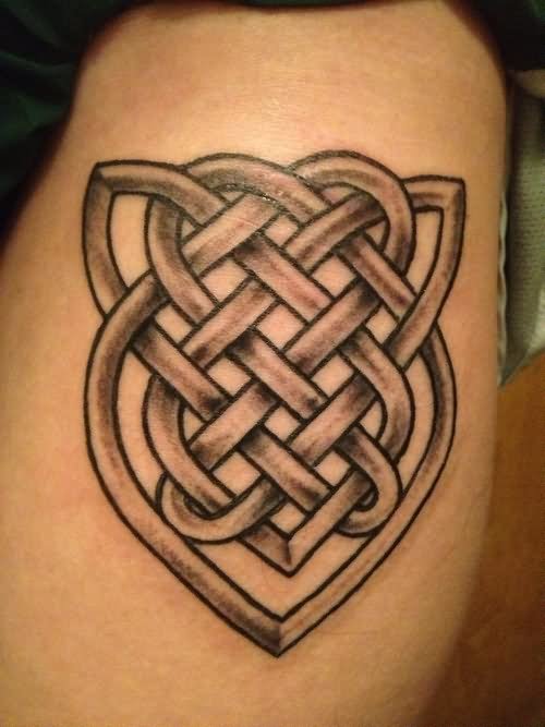 Classic Black Ink Celtic Knot Tattoo Design
