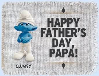 Clumsy Happy Father's Day Papa Greeting Card