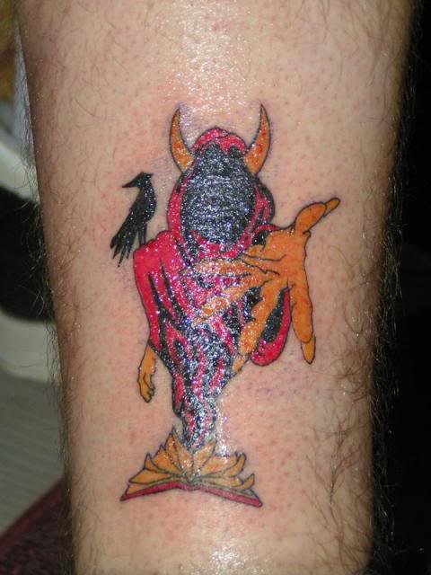 Colorful ICP Devil Tattoo Design For Arm