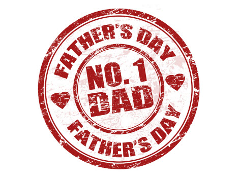 Father's Day Number One Dad Rubber Stamp