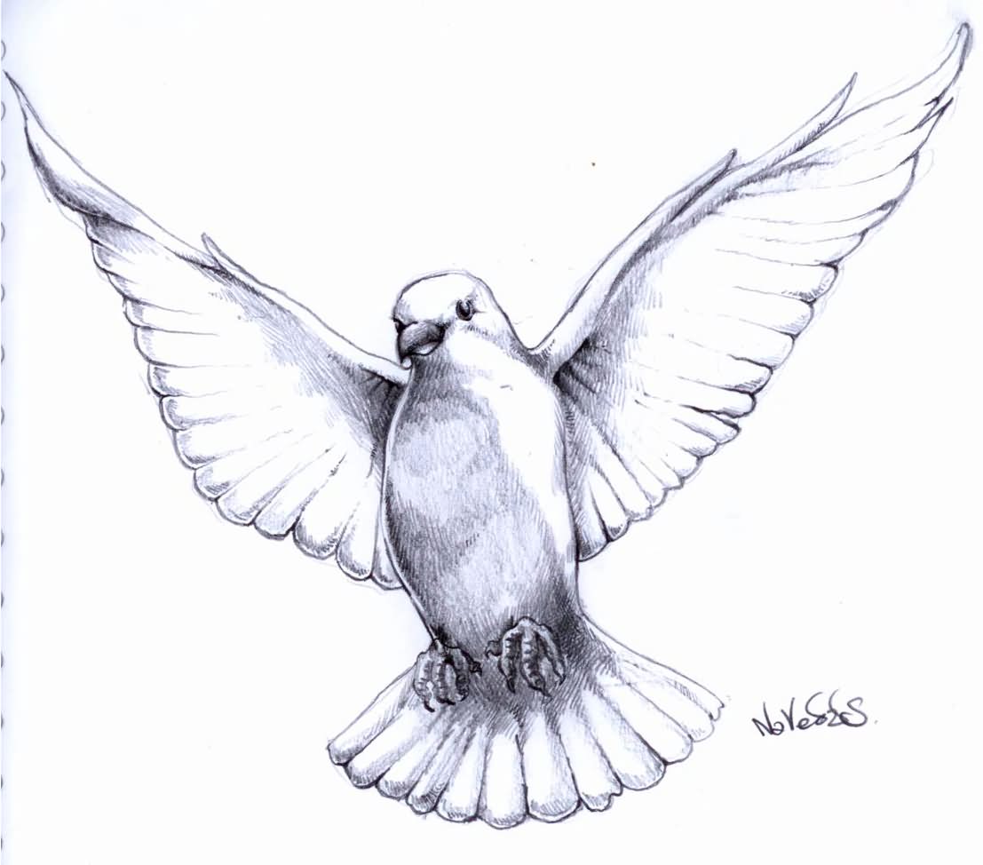 Flying Pigeon Tattoo Design
