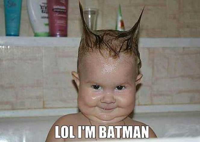 Funny Baby Meme Lol I Am Batman Picture