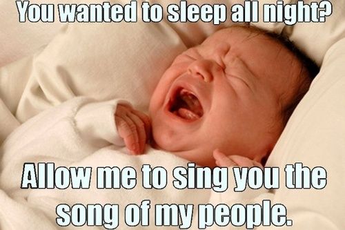 Funny Baby Meme You Wanted To Sleep All Night Image