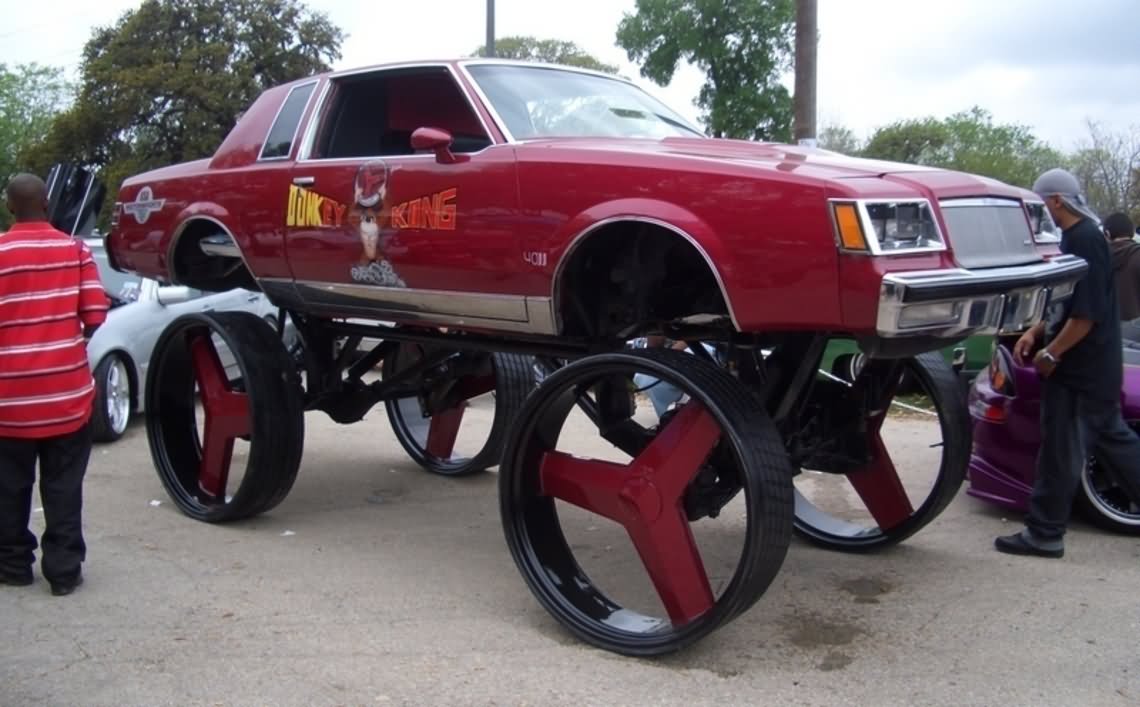 Funny Looking High Wheels Car Picture