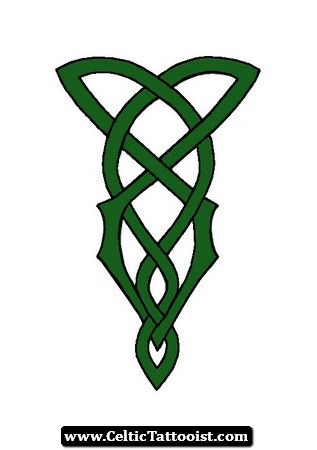 Green Celtic Knot Tattoo Design