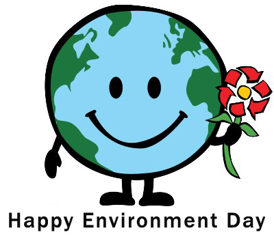 Happy Environment Day Smiling Earth Clipart