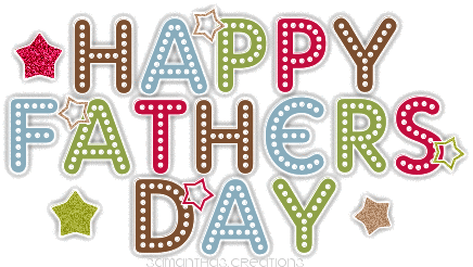 Happy Father’s Day Colorful Text Glitter Ecard
