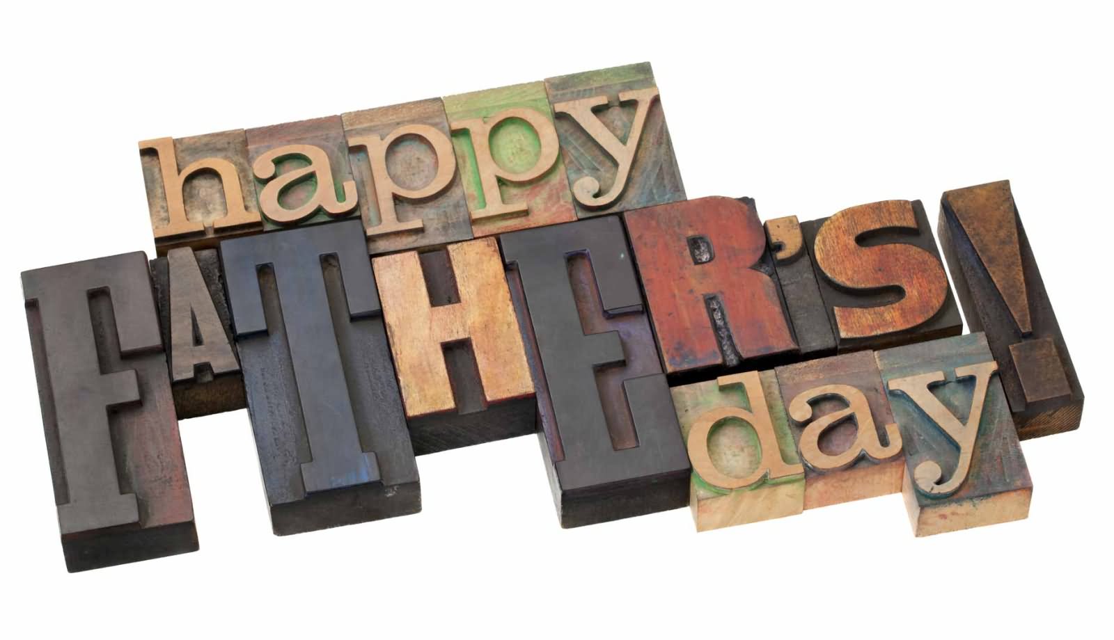 Happy Father's Day Wooden Text Beautiful Picture