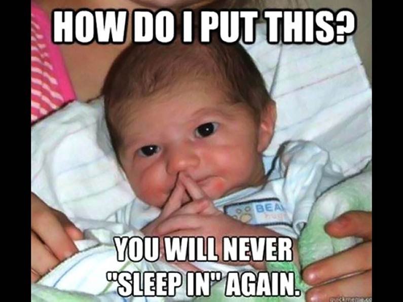 How Do I Put This You Will Never Sleep In Again Funny Baby Meme Image