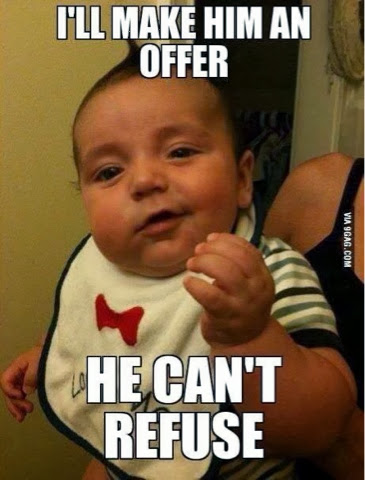 I Will Make Him An Offer Funny Funny Baby Meme Photo For Facebook