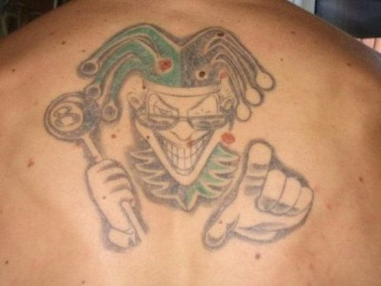 ICP Joker Tattoo Design For Upper Back
