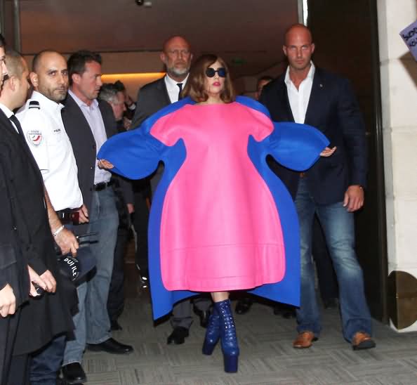 Lady Gaga In Funny Weird Dress