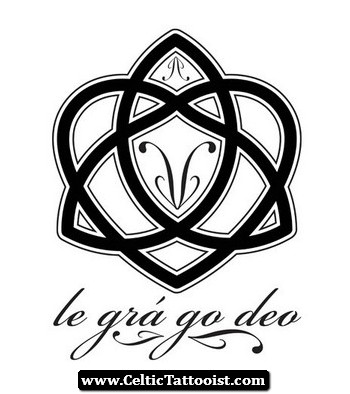 Le Gra Go Deo - Heart Celtic Knot Tattoo Design