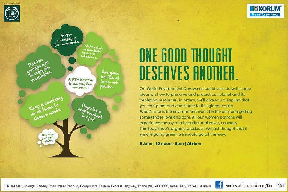 One Good Thought Deserves Another World Environment Day