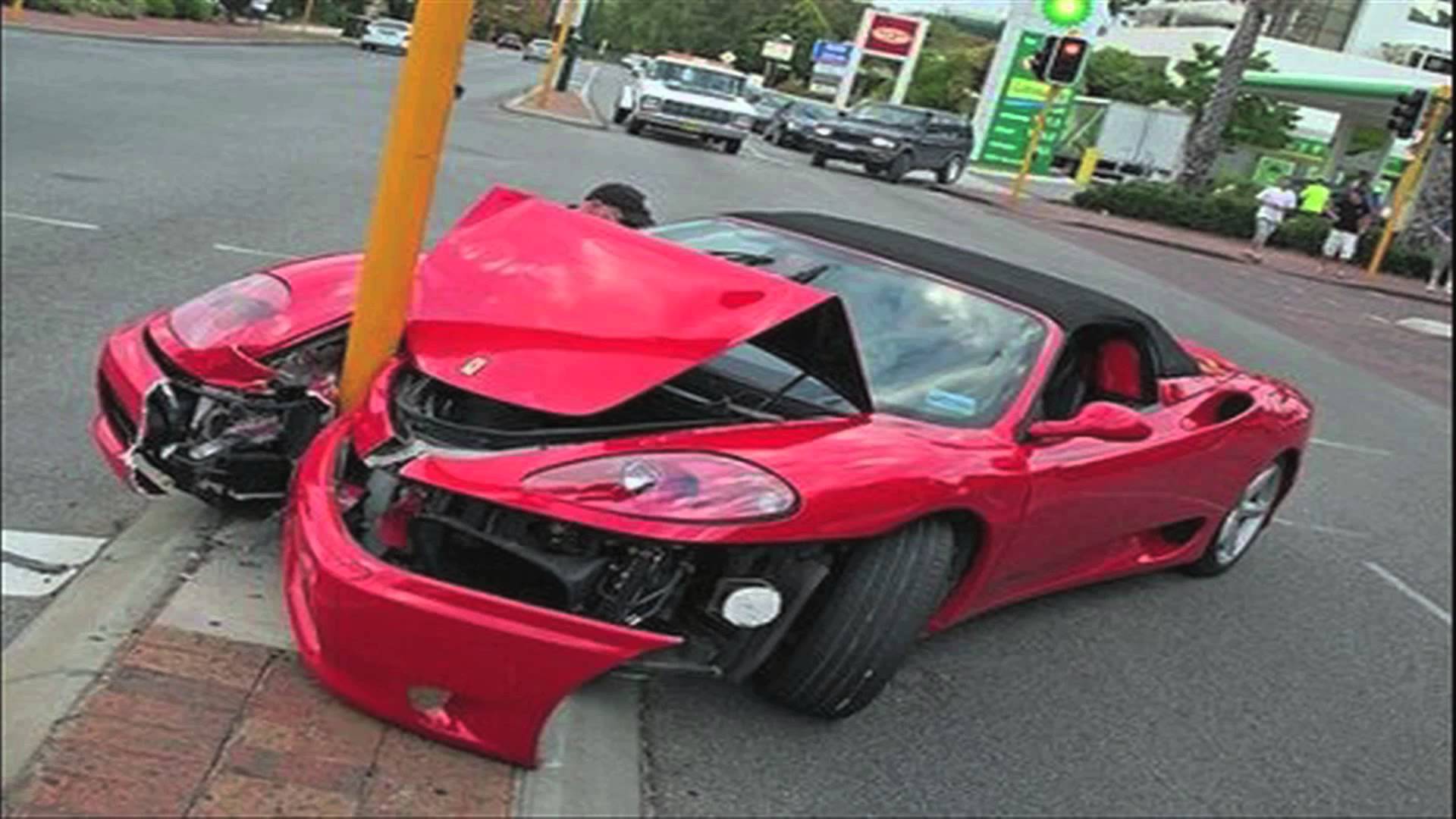 Red Car Funny Crash Picture