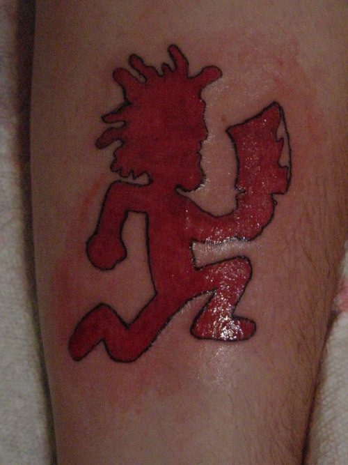 Red ICP Logo Tattoo Design For Arm