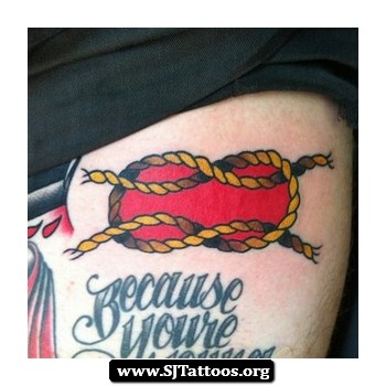 Rope Knot Tattoo Design For Thigh